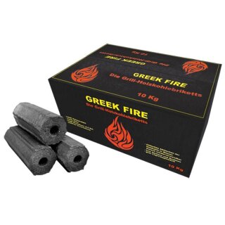 GREEK FIRE Holzkohlebrikett 10kg