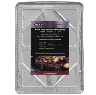 BULL 76cm Grill Fettaufangbehälter Liner - 3er-Pack Poly Bag