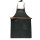 FEUERMEISTER© Premium-Lederschürze in Nappaleder Farbe Schwarz mit Taschen und brauner Beriemung Größe 2