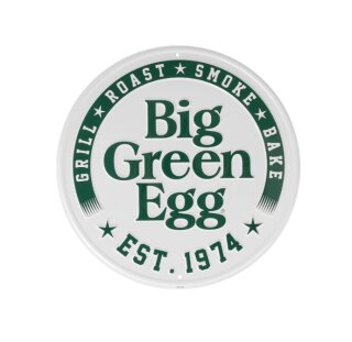 BIG GREEN EGG Texttafel rund weiß - Est. 1974