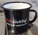 GRILL-ZENTRUM Emaille Becher schwarz Grills&uuml;chtig