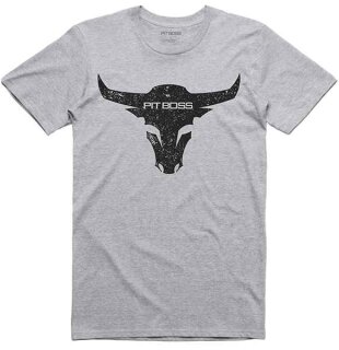 PITBOSS Bull T-Shirt - Grey Heather - Mens XXL