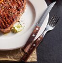 TRAMONTINA Steak- / Pizza Messer mit Echtholzgriff braun