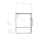 BRABURA Küchenmodul mit Bambus Griffen KC 80 für Plancha (L Class 20)