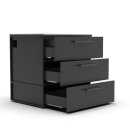 BRABURA Küchenmodul mit Edelstahl Griffe CT 90 Schubladen