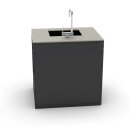 BRABURA Küchenmodul mit Edelstahl Grifffen CT 90 Spülmodul