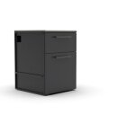BRABURA Küchenmodul mit schwarzen Edelstahl Griffe CT 60 Schubladen