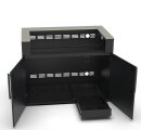 BRABURA Küchenmodul mit schwarzen Edelstahl Griffe KC 120 für Grill