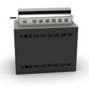 BRABURA Küchenmodul mit schwarzen Edelstahl Griffe KC 120 für Grill