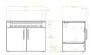 BRABURA Küchenmodul mit schwarzen Edelstahl Griffe KC 120 für Grill
