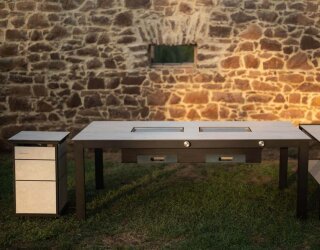 FESTAVOLO Grilltisch Forte Medio Ausführung Giorno incl. Gas-Box bis zu 8 Personen