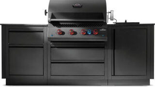 NAPOLEON  Oasis Compact 106, Mattschwarz, mit BIG32-1 und Einbau SIZZLE ZONE™