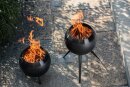 HÖFATS MOON 45 all black Feuerkorb mit hohem Fuß