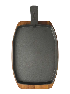 BSTRD Gusseiserne Grillpfanne mit Halter Large